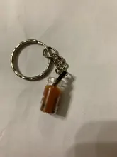 Llaveros de perla artesanal a la moda para hombre y mujer, llaveros colgantes de aleación, taza de café o té