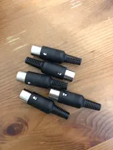 5 unids/lote conector macho DIN de 5 pines conector DIN con mango de plástico adaptador de conector de Cable de teclado