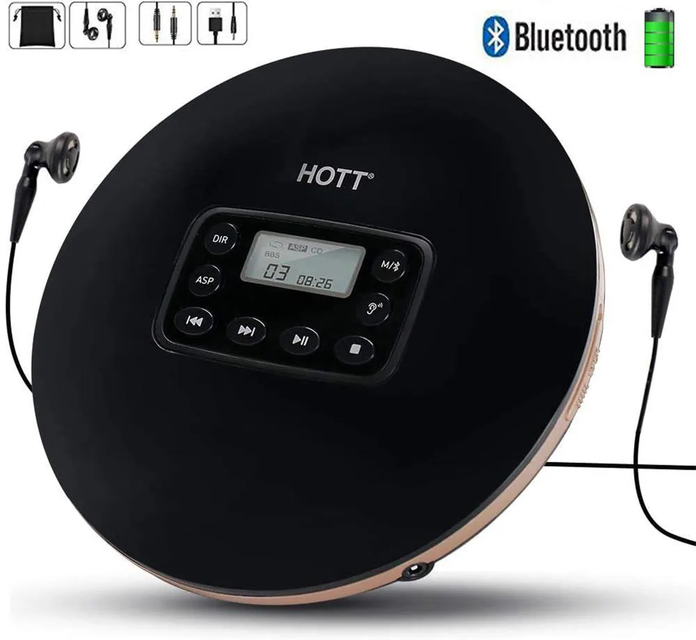 HOTT CD Player Portable Bluetooth CD Player Music Player Hi-Fi Quality with Headphones /Shock Protection Function /LED Display
HOTT CD Player Portable Bluetooth CD Player Music Player Hi-Fi Quality with Headphones /Shock Protection Function /LED Display