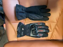 Guantes de motocicleta para carreras, impermeables, a prueba de viento, de cuero cálida, para ciclismo, frío, para invierno, envío gratis