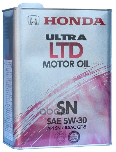 HONDA Масло Моторное Полусинтетическое 4л - 5w30 Motor Oil Ultra Ltd Sn Gf-5 | Автомобили и