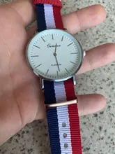 Reloj clásico a rayas de nailon para mujer y hombre, pulsera de cuarzo de marca de lujo, reloj femenino
