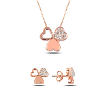 Kutaydan Zircon Stone Heart Clover Set 925 Sterling Silver Made in Turkey
Kutaydan Zircon Stone Heart Clover Set 925 Sterling Silver Made in Turkey