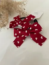 2 unids/set niños lindo Punto Corazón a rayas diademas con lazo bebé niña preciosa gomas de pelo accesorios