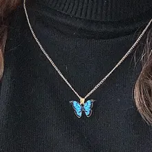 Gargantilla de eslabones con corazón hueco para mujer, collar dorado, cadena llamativa, regalo de fiesta, joyería para niña