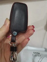 VCiiC-Funda de cuero para llavero de coche, funda de 3 botones, sin llave, para Toyota Camry, CHR, Prius, Corolla, RAV4, Prado 2017, 2018