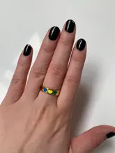 Anillo de corazón de amor esmaltado para mujer, sortija Vintage Bohemia colorida, 2021
