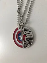 Collar con símbolo de escudo de los Vengadores para mujer, Gargantilla con colgante para parejas, joyería para chicas adolescentes