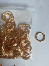 OlingArt-anillo de oro KC para hacer joyas, 6mm/9mm/10mm/12mm, tamaño variado, Conector de alambre de 1,0 MM de diámetro