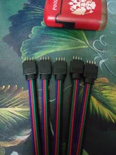 Cable de conexión para tira de luz LED RGB RGBW, Conector de luz macho y hembra de 4 pines y 5 pines, Cable de conexión para 5050 RGB RGBW