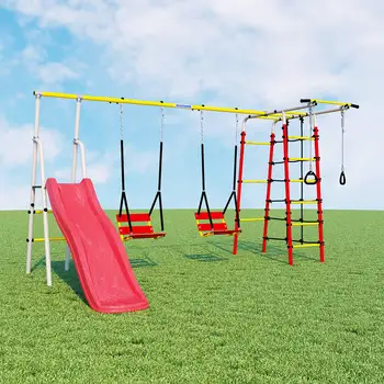 Children's sports complex for giving Romana Bogatyr plus-2 (with chain swings)
Children's sports complex for giving Romana Bogatyr plus-2 (with chain swings)