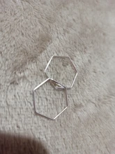 Trustdavies-pendientes de aro hexagonales para mujer, de Plata de Ley 925, joyería a la moda, aretes de plata fina 925, regalo DS133