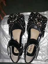 Zapatos de princesa brillantes para niños, zapatillas de perlas con diamantes de imitación para fiesta y boda, D487, 2020