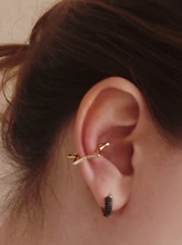 Pendiente de cartílago falso para mujeres, pendientes de Clip de estrella, Color dorado, sin Piercing, 1 Uds., 2020