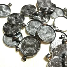 10 unids/lote 25mm tamaño interior 10 colores plateado patrón clásico serie ajuste 25mm cabujón Base de cristal configuración bandeja; Promoción con pérdida de dinero