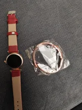 Conjunto de relojes con flores para mujer, pulsera de cuero, de cuarzo, informal, 2 uds.