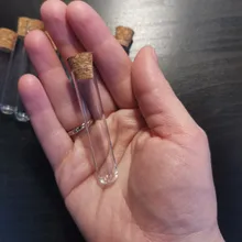 ECos-tubo de ensayo de fondo redondo de plástico transparente, 10 unidades/lote, 12x60mm, con tapones de corcho, tubos de té perfumados vacíos #280735