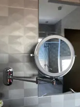 Bathroom Mirror Cosmetic Wall-Mounted Touch Led Dimming Adjustable Magnification