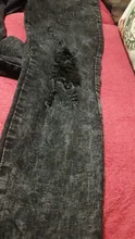 Pantalones vaqueros ajustados de alta elasticidad para hombre, Jeans de motorista rasgados negros, Boca de pie con cremallera, pantalones largos informales para trotar, 2020