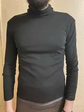 Jersey de manga larga con Cuello alto para Hombre, Jersey de punto, Color sólido, moda 2020