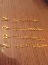 Lote de 20 unidades de cadenas de eslabones extendidas de 50 a 70mm, conectores de cierres de langosta para fabricación de joyas DIY, accesorios para pulseras y collares