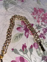 Tobillera de cadena de Metal gruesa para hombre y mujer, pulsera con diamantes de imitación, Color dorado y plateado, para pie cubano, joyería Punk Hip Hop Rock