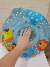 Anillos de piscina para bebé, asiento flotador inflable bonito, Círculo de natación con doble Mango para bebé, piscina tina de baño