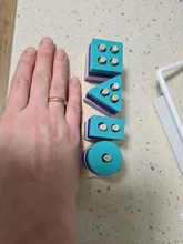 Juguete Montessori de madera para niños y niñas, bloques de construcción, Juguetes educativos de Aprendizaje Temprano forma de Color, compatible con juguetes rompecabezas para niños