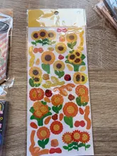 Pegatinas de flores de dibujos animados para mascotas, pegatinas bonitas de Corea Ins, láser brillante, papelería para teléfono móvil, adhesivo decorativo artesanal, 1 Uds.