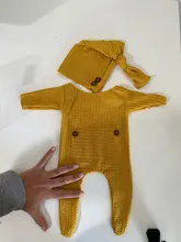 Conjunto de ropa de utilería para recién nacidos, Pelele con pies y botones, 2 uds.