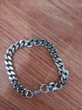 Pulsera de acero inoxidable para hombre y mujer, cadena cubana, brazalete de Color, regalo de joyería