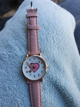 Sakura-reloj rosa para niña y mujer, reloj femenino para estudiante, a la moda, sencillo para chica, ropa con una flecha, reloj en forma de corazón