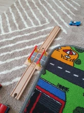 Vías de tren de madera de haya para niños, accesorios de túnel de puente de vía férrea, piezas de tren de madera, juguetes educativos para niños, regalos