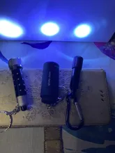 1 Mini llavero linterna de bolsillo USB recargable LED lámpara linterna de luz impermeable