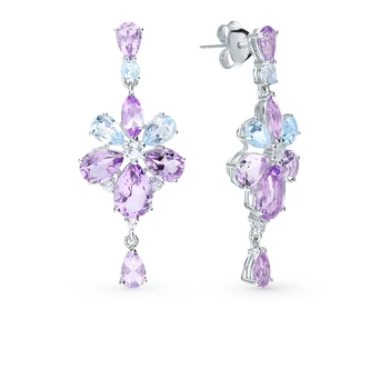 Silver earrings with amethyst and cubic zirconia sunlight
Silver earrings with amethyst and cubic zirconia sunlight