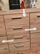 Cerradura de seguridad para cuidado de niños y bebés, cierre de plástico con protección para bebés, cajón, puerta, armario, inodoro de armario, 10 Uds.