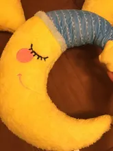 Almohada con forma de gota de agua con forma de luna y Estrella, almohada decorativa suave de peluche, sofá, silla, cama, regalo para niños