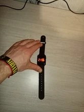 Reloj Digital deportivo para hombre y mujer, reloj de silicona cuadrado, LED, electrónico, digital