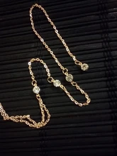 Bikini bohemio dorado para mujer, peto de cristal para playa, vestido de boda de verano, telón de fondo, collar, joyería