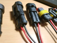 Plug-Set Cable Electrical-Wire-Connector Waterproof with 2-Pin-Way Sealed