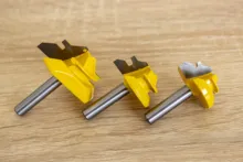 3Pc 8MM 45 grado bloqueo broca para ranuradora de inglete Tenon fresadora herramienta para trabajar la madera herramientas