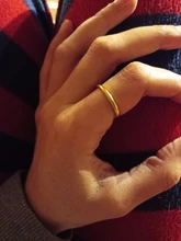 PerisBox-anillo minimalista de círculo redondo para mujer, 9 tamaños, oro pulido, ancho, Delgado, Anillos geométricos de acero y titanio, novedad de 2020