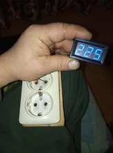 Voltímetro Digital LED CA 30-500V, 0,56 , medidor de voltaje, herramienta de instrumentos de voltios, 2 cables, pantalla roja, verde, azul, 110V, 220V, bricolaje, 0,56 pulgadas