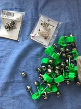 10 unids/lote mordedura alarmas pesca rod campanas de abrazadera de barra protector de esquina de las campanas de pesca accesorio ABS aire libre YJ-231 de Metal