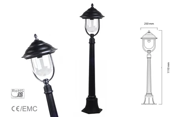 Pole floor lamp for outdoor garden IP44 height 1110mm single E27 black color SKU-7530
Pole floor lamp for outdoor garden IP44 height 1110mm single E27 black color SKU-7530