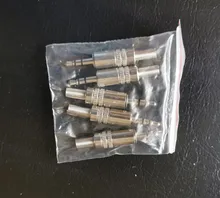 Plug-Connector Jack-Adapter Stereo-Plug Soldering-Wire-Terminals Metal with 5pcs