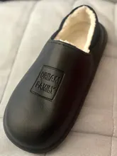 Puimentua-Zapatillas de casa antideslizantes impermeables para mujer, calzado de casa cálido de algodón para interiores, zapatillas suaves de espuma viscoelástica para parejas