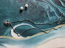 YANHUI Original sólido 925 gargantilla con cadena de plata collar de cristal de lujo CZ collares con colgantes de amor y corazones de las mujeres joyería de fiesta de regalos