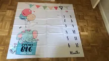 Manta de crecimiento mensual para bebé recién nacido, accesorios de fotografía, Fondo de tela para alfombra, accesorios de fotografía