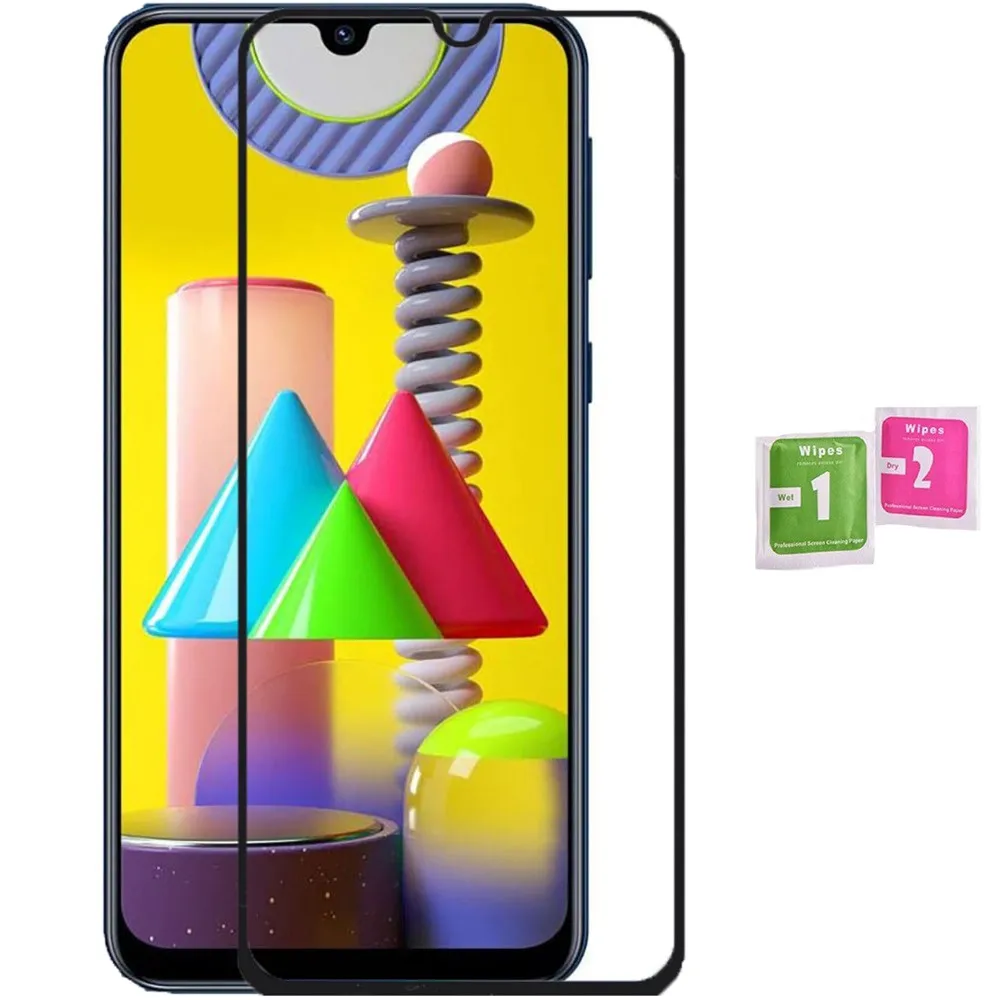 1x закаленное стекло для SAMSUNG GALAXY M31 Полный экран протектор LCD|Защитные стёкла и
